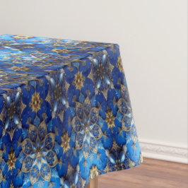 Blaue Dekorative Feiertags-Tischdecke Tischdecke