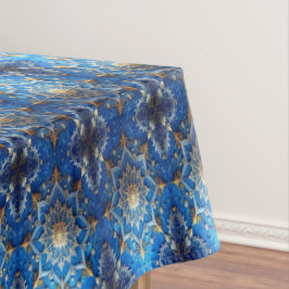 Blaue Dekorative Feiertags-Tischdecke Tischdecke