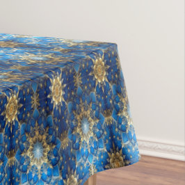 Blaue Dekorative Feiertags-Tischdecke Tischdecke