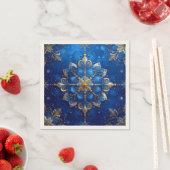 Blaue Dekorative Feiertagsserviette Serviette (Beispiel)