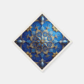 Blaue Dekorative Feiertagsserviette Serviette (Ecke)