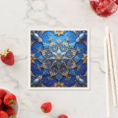 Blaue Dekorative Feiertagsserviette Serviette (Beispiel)