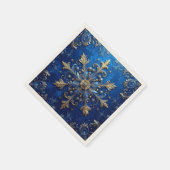 Blaue Dekorative Feiertagsserviette Serviette (Ecke)
