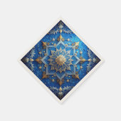 Blaue Dekorative Feiertagsserviette Serviette (Ecke)