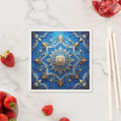 Blaue Dekorative Feiertagsserviette Serviette (Beispiel)