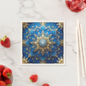 Blaue Dekorative Feiertagsserviette Serviette (Beispiel)