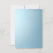 Blaue Dekorative Florale RSVP-Karte RSVP Karte (Rückseite)
