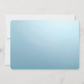 Blaue Dekorative Florale Save The Date (Rückseite)