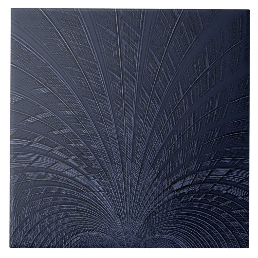 Blaue dekorative Keramik Fliese (Vorderseite)