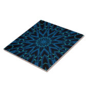 Blaue dekorative Keramik Tile Fliese (Seite)