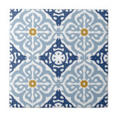 Blaue dekorative Keramik Tile Fliese (Vorderseite)