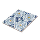 Blaue dekorative Keramik Tile Fliese (Seite)
