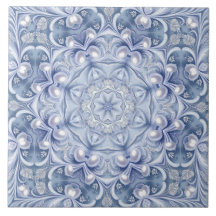 Blaue dekorative Keramikfliese