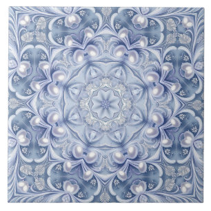 Blaue dekorative Keramikfliese