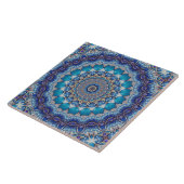 Blaue dekorative Keramikfliese (Seite)