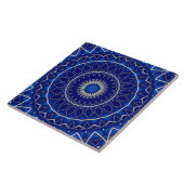 Blaue dekorative Keramikfliese (Seite)