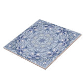 Blaue dekorative Keramikfliese (Seite)