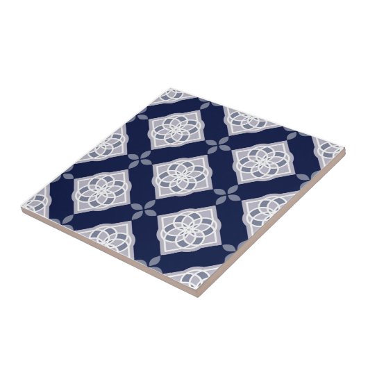 Blaue dekorative portugiesische Azulejo-Fliese Fliese (Seite)