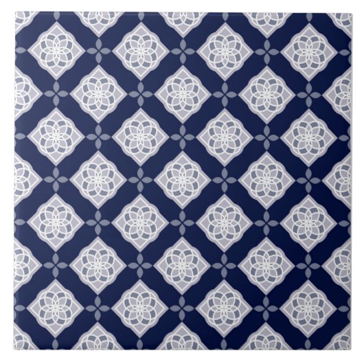 Blaue dekorative portugiesische Azulejo-Fliese Fliese (Vorderseite)