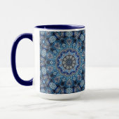Blaue dekorative Weihnachtsfeiertage Tasse (Links)