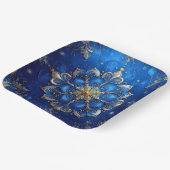 Blaue Dekorative Weihnachtsfeiertags-Papierplatte Pappteller (Gewinkelt)