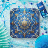 Blaue Dekorative Weihnachtsfeiertags-Papierplatte Pappteller (Party)
