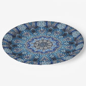 Blaue dekorative Weihnachtsscheibe Pappteller (Schrägansicht)