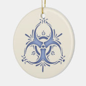 Blaue Delft-Biogefährdung Keramik Ornament (Links)