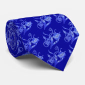 Blaue Delft-Krawatte Krawatte (Gerollt)