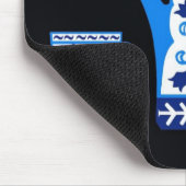 Blaue Delft, Volkskunst Kaffee/Teekanne Mousepad (Ecke)