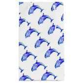 Blaue Delphin-Geschenk-Tasche Kleine Geschenktüte (Rückseite)