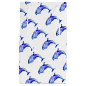 Blaue Delphin-Geschenk-Tasche Kleine Geschenktüte (Vorderseite)