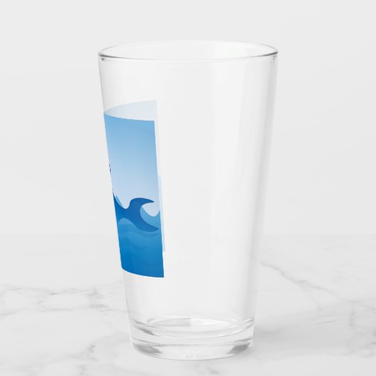 Blaue Delphin Glas (Links)