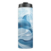 Blaue Delphin-Nametrommel Thermosbecher (Vorderseite)