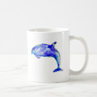 Blaue Delphin-Tasse