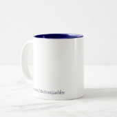 Blaue Delphin-Tasse Zweifarbige Tasse (Vorderseite Links)