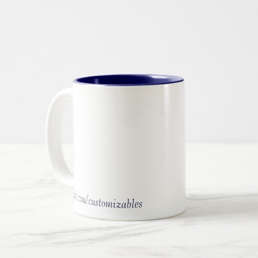 Blaue Delphin-Tasse Zweifarbige Tasse (Vorderseite Links)