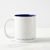 Blaue Delphin-Tasse Zweifarbige Tasse (Links)
