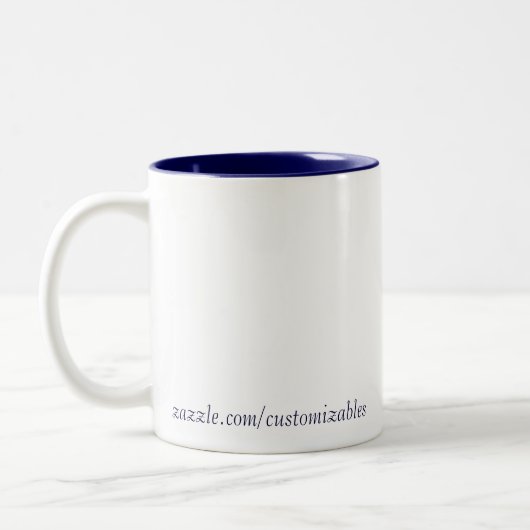Blaue Delphin-Tasse Zweifarbige Tasse (Links)