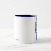 Blaue Delphin-Tasse Zweifarbige Tasse (Mittel)