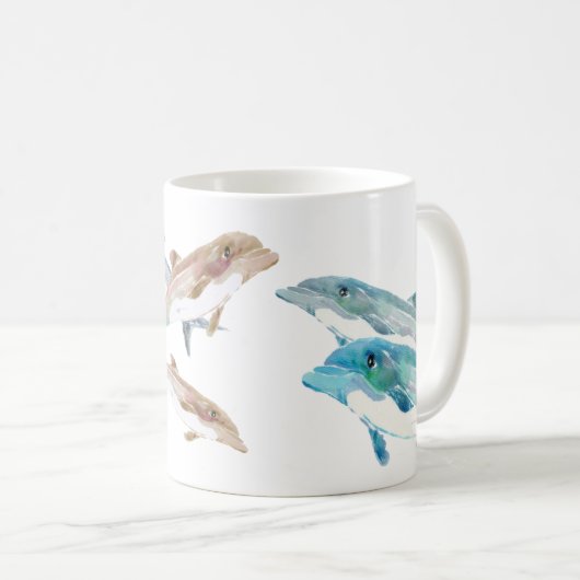 Blaue Delphine auf der Tasse (VorderseiteRechts)