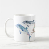 Blaue Delphine auf der Tasse (Links)