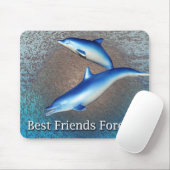 Blaue Delphine Die besten Freunde für immer Mousepad (Mit Mouse)