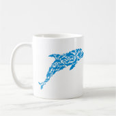 Blaue Delphine, die eine niedliche Delphinform Kaffeetasse (Links)