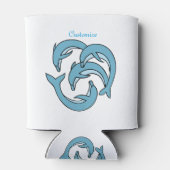 Blaue Delphine, die Thunder_Cove umkreisen Dosenkühler (Rückseite)