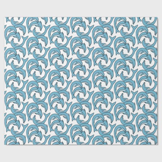 Blaue Delphine, die Thunder_Cove umkreisen Geschenkpapier (Flach)