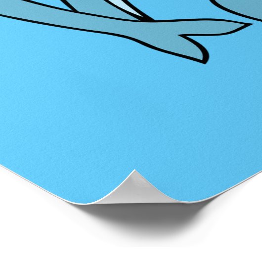 Blaue Delphine, die Thunder_Cove umkreisen Poster (Ecke)