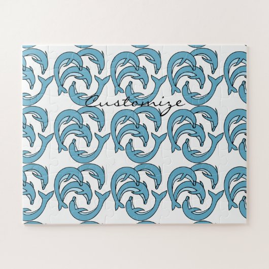 Blaue Delphine, die Thunder_Cove umkreisen Puzzle (Horizontal)