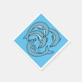 Blaue Delphine, die Thunder_Cove umkreisen Serviette (Ecke)