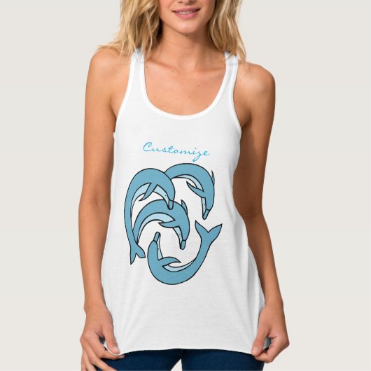 Blaue Delphine, die Thunder_Cove umkreisen Tank Top (Vorderseite)